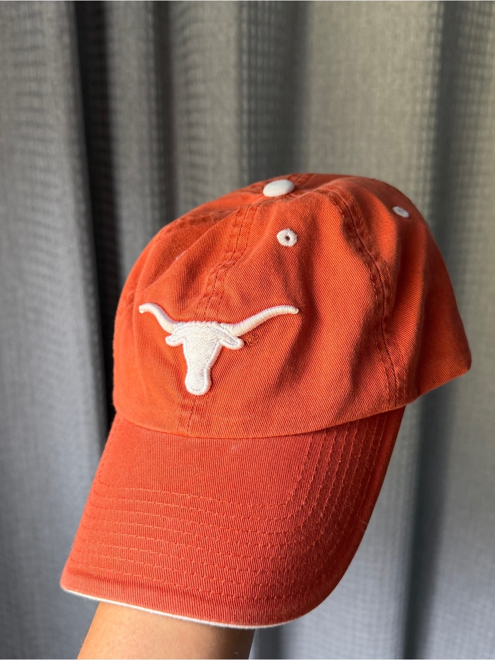 Orange Baseball Cap with White Longhorn Logo